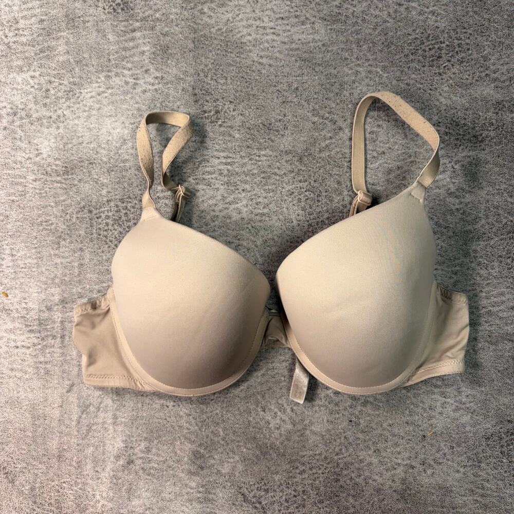 Pink Victorias Secret Nude Push Up Bra